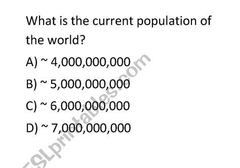 the human population and its impact test|world population quiz.